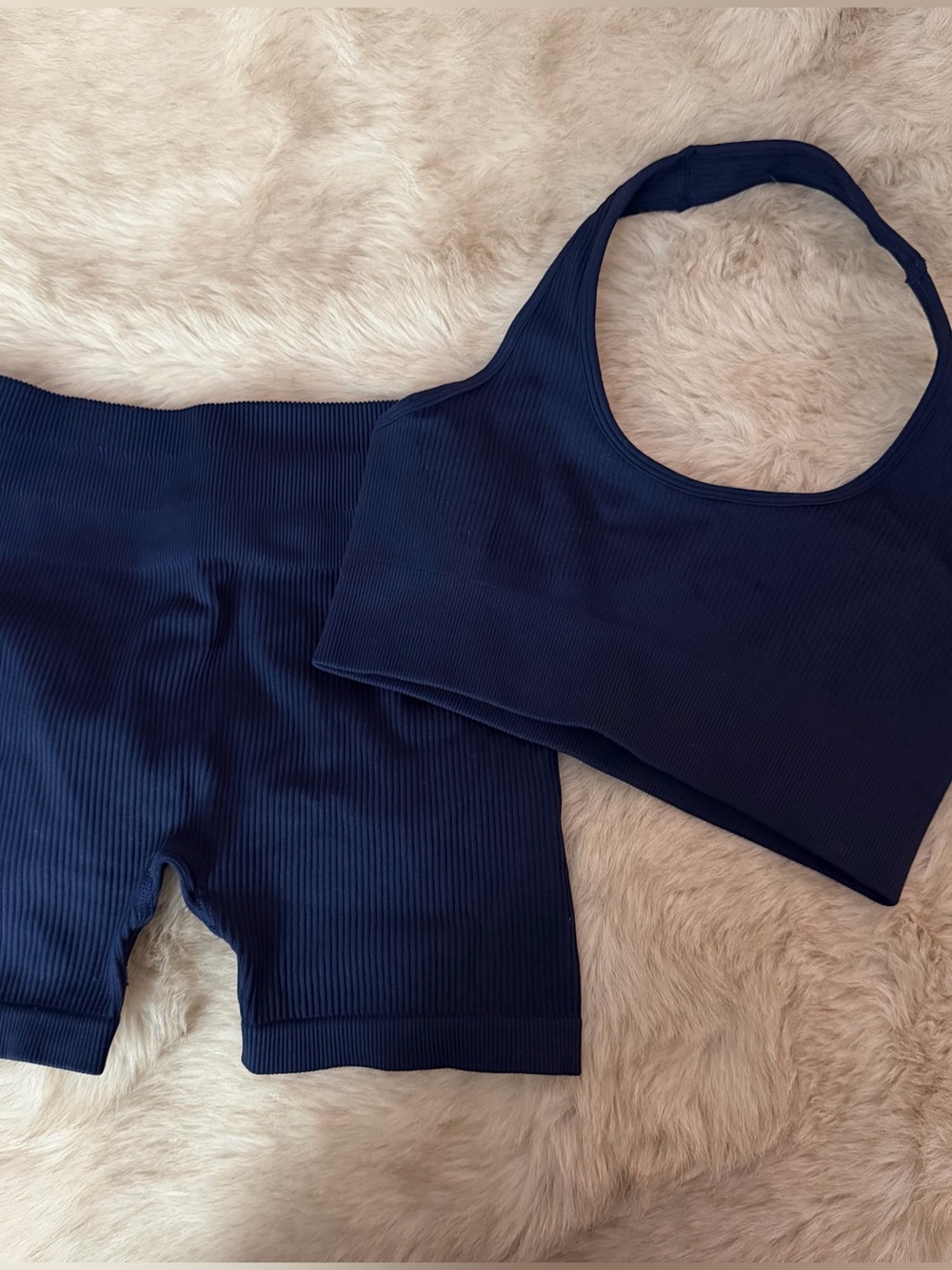 SUUKSESS Ribbed Seamless Halter Set - Picture 1 of 3